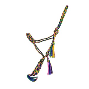 New Arrived Mule Tape <b>Halter</b> Features Braided Yellow, Green, Punk & Blue With an Attached 8'Lead Wholesale Manufacturer Supplier - Product Image 2