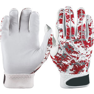 Guantes de Béisbol de Cuero Duraderos con Acolchado Reforzado, Correa de Muñeca Ajustable, Construcción Ligera, para Entrenamiento de Bateadores - Product Image 6