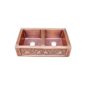 Lavabo cilíndrico moderno de cobre liso para encimera, lavabo de baño minimalista de cobre puro en oro rosa - Product Image 5