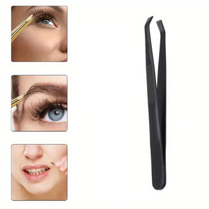 Pince à épiler pour extensions de cils de qualité chirurgicale, pointe inclinée, en acier inoxydable, pour la beauté des cils - Product Image 6