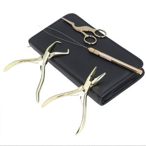 Kit d'outils pour extensions capillaires : Ciseaux et pinces métalliques dorés, ensemble d'installation et de retrait pour extensions capillaires, étanche, micro-liens manuels - Product Image 3