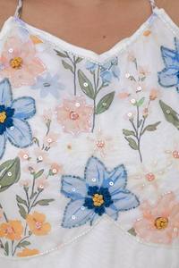 Premium tb organza gown set with digital print hand work fancy neck full sleeve flair plazo dupatta festive ethnic wear set - Product Image 6