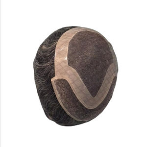 Peluca de Cabello Remy Chino Mono Front Lace Taz de Calidad Premium con Trama Única y Estilos de Ondas Profundas Naturales - Product Image 1