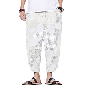 Men's Summer <b>Woven</b> 100% Polyester Breathable Mid Waist Hip Hop Printed Pocket Drawstring Casual <b>Shorts</b> - Product Image 2