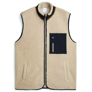 Gilets en polaire pour hommes et femmes, vente en gros, logo personnalisé, sans manches, couleur unie, veste sans manches - Product Image 5