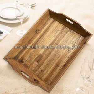 European Luxury Modern Design Wooden Serving Trays Eco-Friendly Acacia <b>Wood</b> Display <b>for</b> <b>Tea</b> Home-Natural Crafts - Product Image 6