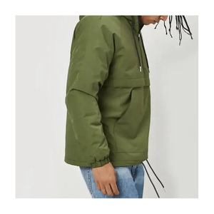 Men's Waterproof Printed Solid Summer Anorak Cycling <b>Rain</b> <b>Jacket</b> <b>Pullover</b> Windbreaker Hooded Lightweight - Product Image 2