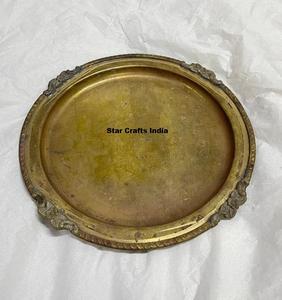 Bandeja Grande de Latón, Forma Ovalada, Acabado Moderno para Esquinas, Asas Decorativas, Ecológica, Apta para Lavavajillas, para una Presentación Elegante - Product Image 4