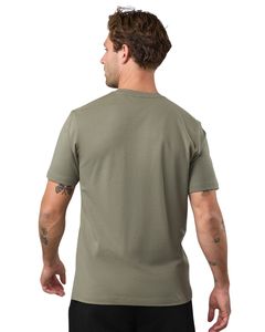 Camiseta de Hombre Verde Oliva con Estampado Gráfico, Camiseta Casual de Manga Corta de Algodón, Cuello Redondo, Ropa de Calle de Verano, Moda para Uso Diario - Product Image 2