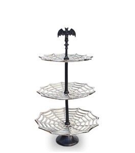 Support à gâteau en métal avec motif imprimé émaillé, table d'appoint de designer haut de gamme, forme personnalisée, qualité supérieure, fait main, écologique, facile à utiliser - Product Image 3