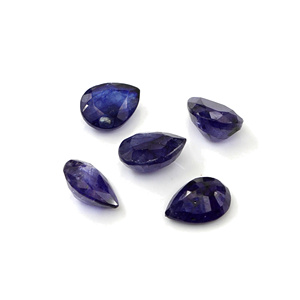 Saphirs bleus naturels de Bangkok, taille poire calibrée 8x10mm, pierres précieuses de saphir bleu naturel facettées pour la création de bijoux - Product Image 4