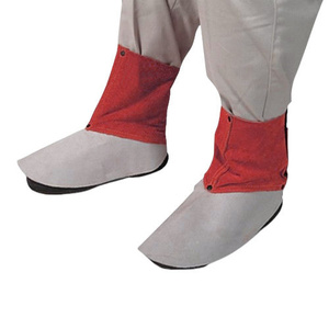 Protège-chaussures de soudeur en cuir croûte de vachette, robustes et très résistantes, pour usage quotidien en construction, avec protection anti-étincelles - Product Image 5