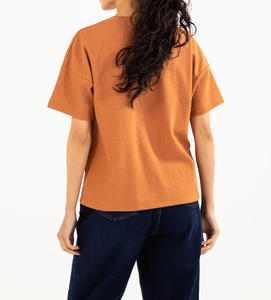 T-shirts en coton personnalisés pour femmes, prix d'usine, motif rayé, 220 g/m², uni, vierge, haute qualité, séchage rapide, respirant, été - Product Image 4