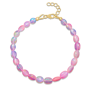 100% Natural Genuine Ethiopian <b>Opal</b> Beads <b>Bracelet</b> Two Stand Luxury GIA Certified Silver <b>Bracelet</b> - Product Image 5