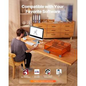 Machine de gravure et de découpe laser 20W, 7000 mm/min, zone de travail 11,8 x 11,8, boîtier pour le bois, certains métaux, graveur laser de classe 1 - Product Image 6