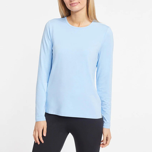 Última Llegada, Camisetas de Manga Larga con Cuello Redondo para Mujer, 100% Algodón, Personalizadas, Corte Regular, Dobladillo Antiarrugas, Ropa Casual para Chicas - Product Image 5