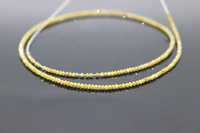 Perles rondes en diamant jaune naturel AAA 1-80-2.80mm 38 cm, diamant facetté, couleur fantaisie, pierre naturelle pour la création de bijoux