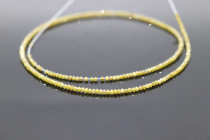 AAA Natural Yellow Diamond Rondelle Beads 1-80-2.80mm 38 Cm Diamante facetado Color de lujo Piedra natural - Product Image 2