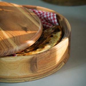 Olla de Madera para Roti, Diseño Artístico, de Madera de Acacia, Duradera y Ecológica, con Tapa, para Cocina - Product Image 4