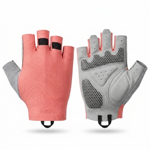 Gants de cyclisme mi-doigts en polyester/coton pour hommes et femmes, protection UV, compatibles écran tactile, pour vélo, course, sport, gym, pêche estivale - Product Image 1