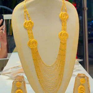 AWAIS HOUSE Collier et Bracelet de Mariage et Fiançailles de Luxe, Plaqué Or, Diamant, Style Hip Hop, Infini, Vintage, Personnalisé - Product Image 1