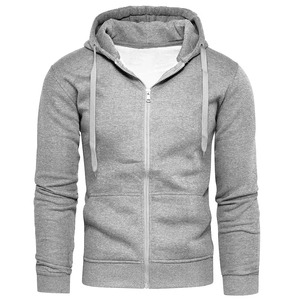 Hoodies d'hiver personnalisés à fermeture éclair sans cordon, unisexe, en molleton, grande taille, 100 % coton respirant, haute qualité, vente chaude - Product Image 1
