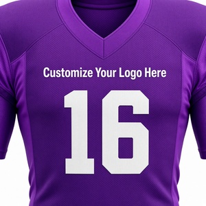 Casque de football américain violet de haute qualité avec visière et sangles réglables - Product Image 2