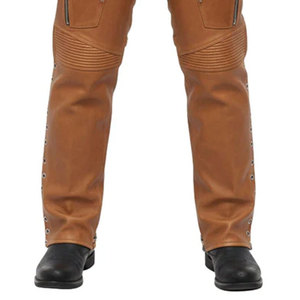 Premium Leather Motorcycle <b>Chaps</b> for Bikers Vintage Solid Color New High Quality <b>Half</b> Horse Riding <b>Chaps</b> for Men - Product Image 6