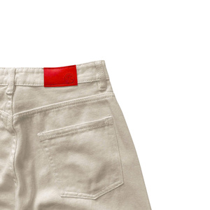 Jean en denim pour homme, coupe large, taille haute, couleur unie, en coton, décontracté, tissé, pour le printemps - Product Image 4
