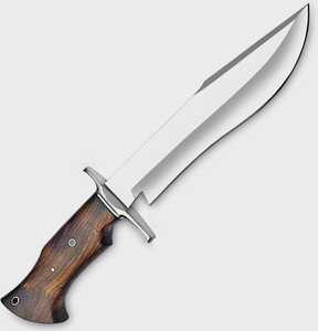 Cuchillo Artesanal Personalizado de Acero Inoxidable de 15 Pulgadas con Mango de Madera de Palisandro y Mosaico con Refuerzo de Acero - Product Image 4