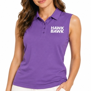 Camiseta polo sin mangas para mujer, top informal ajustado, cómodo para el día a día, de secado rápido, tela ligera para mujer - Product Image 1