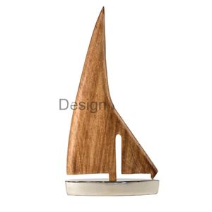 Decoración Interior Yate Metal Madera Artesanía Hogar Objeto Decorativo Habitación Decoración Yate Modelo Decorativo Yate Metal Regalos Ideas - Product Image 1