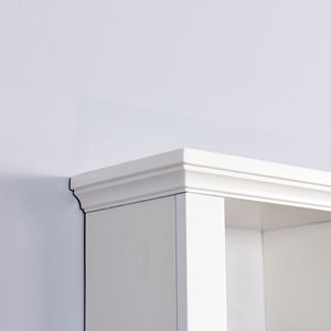 Gabinete de pared de madera para baño de 20,86x5,71x20 pulgadas con puerta, prácticos estantes de baño - Product Image 6