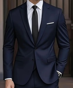 Trajes de hombre OEM de Bangladesh: Blazer transpirable, antiarrugas, antipilling, con medio entretela, a medida, tallas grandes. - Product Image 5