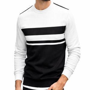 Sweat-shirt à col rond en molleton 100% coton de qualité supérieure, moderne, contrasté, confortable, coupe régulière, respirant, imperméable pour homme - Product Image 1