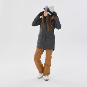 Veste de ski imperméable à capuche pour filles, 10 000 mm, polyester, fermeture éclair, imprimé numérique, style sportif, vêtements d'extérieur pour enfants, coton PP - Product Image 2