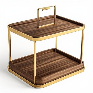 Base para Pastel de Latón de Lujo con Acabado Metálico Dorado Liso para Exhibición en Panaderías, Centro de Mesa para Bodas y Celebraciones de Ocasiones Especiales - Product Image 1