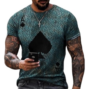 2026 New Arrival Men's Heavyweight Vintage T-Shirt High Quality Digital Printing Polyester/Cotton Short Sleeve Regular Fit - Product Image 5