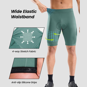 กางเกงปั่นจักรยานแบบสั้นบุฟองน้ำคุณภาพสูง พิมพ์โลโก้ตามสั่ง สำหรับผู้ชาย ไซส์ใหญ่ สีสันตามสั่ง แห้งเร็ว - Product Image 4