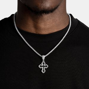 Pendentif en diamant de laboratoire pour homme, chaîne plaquée rhodium, or rose, or blanc, argent, bijoux fins élégants de style hip-hop, cadeau - Product Image 3