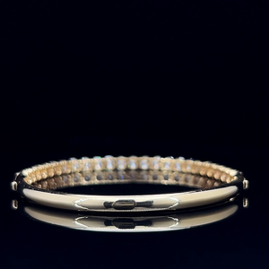Classic Round Cut Lab Grown Diamond Tennis Bangle <b>Bracelet</b> 925 Sterling <b>Silver</b> 10K 14K 18K <b>Solid</b> Gold Women Fine Jewelry Factory - Product Image 4
