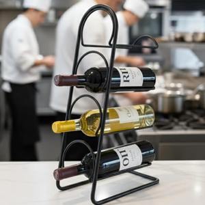 <b>4</b> Bottles Wine Rack Elegant Tabletop Stand <b>For</b> <b>Dining</b> <b>Table</b> And Restaurant Decor Adds Sophistication To Guest <b>Table</b> From India - Product Image 6