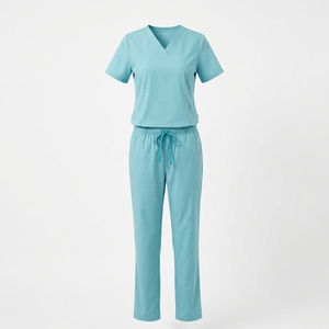 Women Surgical <b>Nursing</b> <b>Scrub</b> Sets Hospital Uniform 100% Cotton Woven Fabric Seamless Fusing Breathable Custom <b>Scrubs</b> - Product Image 4