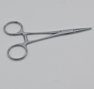Pinzas Hemostáticas de Acero de Un Solo Uso, 2 Piezas, 5 Pulgadas, con Mango de Bloqueo, Pinza Quirúrgica, Portaagujas Manual, Rectas y Curvas, CE ISO - Product Image 2