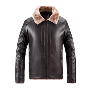 Men's PU Leather <b>Jacket</b> Slim Fit Turn-down Collar Single Button Solid Color Waterproof <b>Smart</b> <b>Casual</b> Autumn Wear Boho/Western - Product Image 2