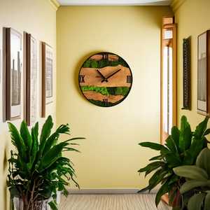 Reloj de Pared de Musgo Boscoso Evergreen, Hecho a Mano, Inspirado en la Naturaleza, Rústico, Lujoso, Moderno, Artístico, Decoración para el Hogar - Product Image 4