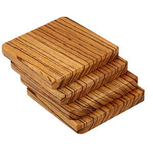 Wood Coaster Square Shape With Holder Wood Coaster Wholesale Custom Round Cup <b>Mat</b> Natural Wooden Coaster - Product Image 6