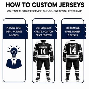 Custom Printed Ice Hockey Uniform For Adults Two Piece Sports Set Full Sleeves Jersey <b>Light</b> Weight OEM Design - Product Image 2