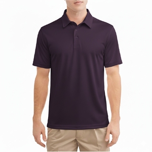 Polo pour homme, coupe ajustée, coton doux, décontracté, élégant, manches courtes, à porter tous les jours - Product Image 1