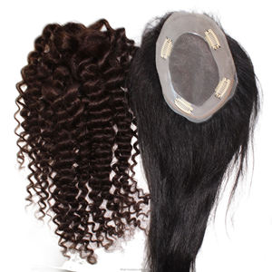 Hermoso peluquín de cabello humano rizado 9x6 asiático, atado a mano, 100% cabello humano, peluquín de cabello humano virgen europeo para mujeres - Product Image 6